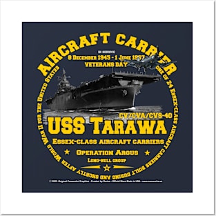 USS Tarawa CVA-40 aircraft carrier veterans Posters and Art